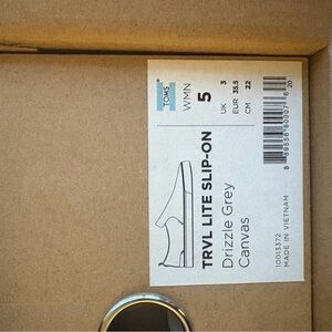 TOMS Drizzle Grey TRVL LITE Slip-On Canvas Shoes